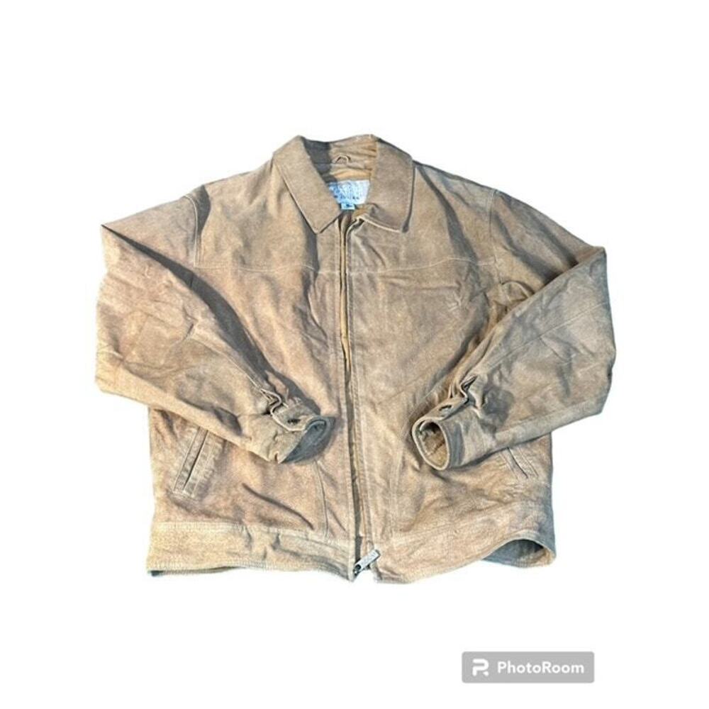 Wilson’s M Julian Leather Jacket Medium Tan Beige EUC - Picture 3 of 10
